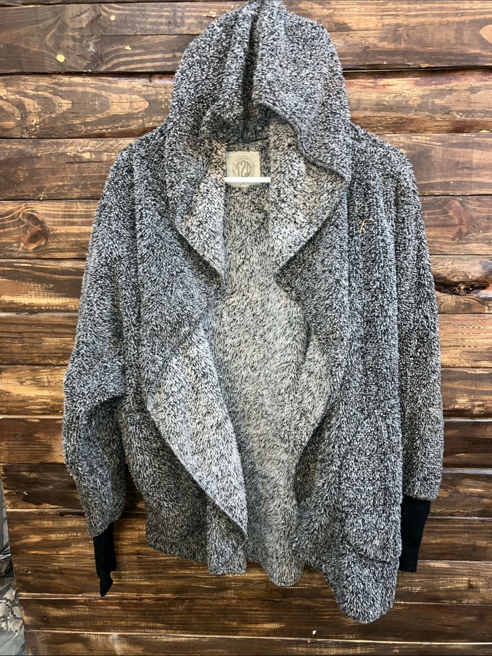 Cozy Hooded Teddy Jacket - Gray